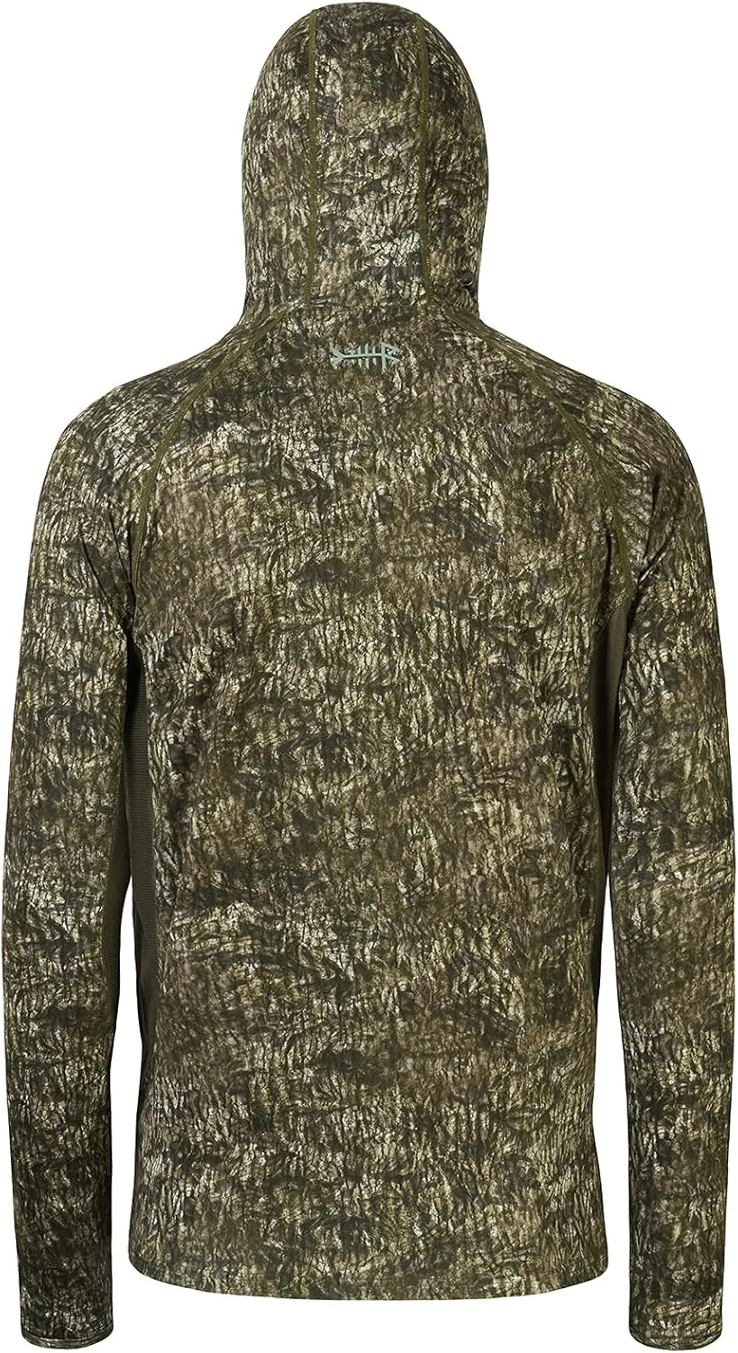 BASSDASH UPF 50  Men’s Hunting Shirts with Mask Long Sleeve Camo Fishing Hoodie