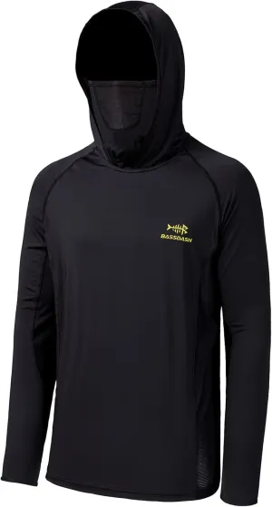 BASSDASH UPF 50  Men’s Long Sleeve Fishing Shirt with Mask UV Neck Gaiter Hoodie