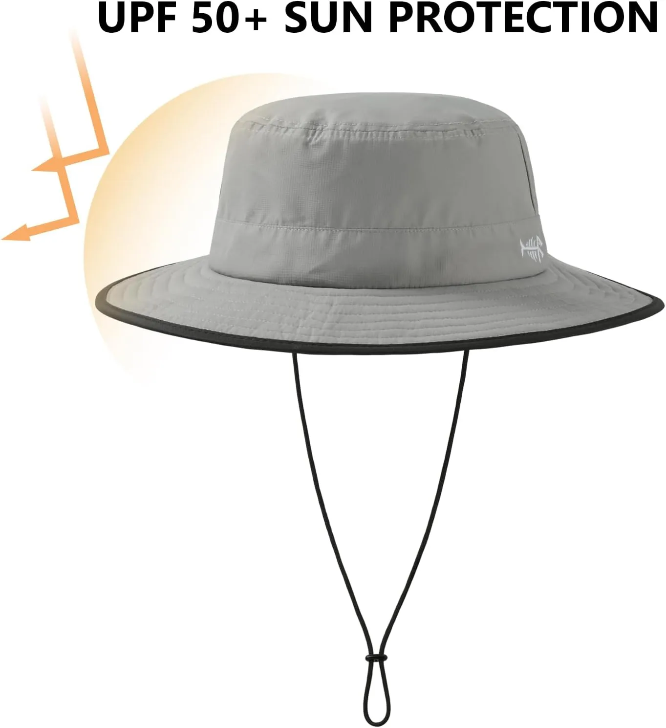 BASSDASH UPF 50  Water-Resistant Fishing Bucket Hat with Laser Perforated Mesh Adjustable for Men Women Outdoor Hiking