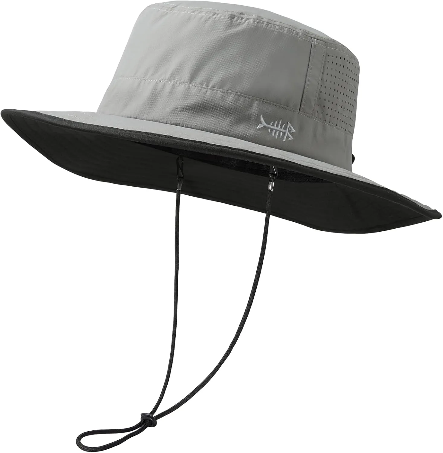 BASSDASH UPF 50  Water-Resistant Fishing Bucket Hat with Laser Perforated Mesh Adjustable for Men Women Outdoor Hiking