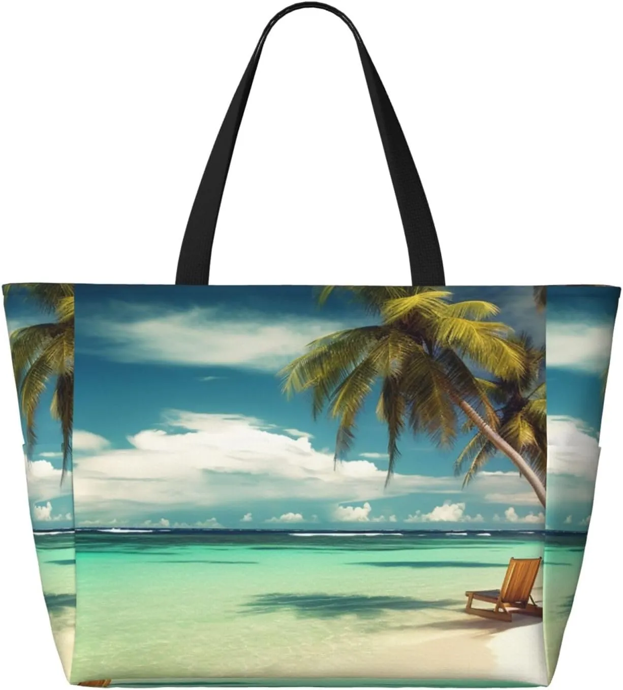 Beach Tote Bag for Women Oversized Travel Weekender Bags Vinyl Records Waterproof Pool Bag Beach Accessories