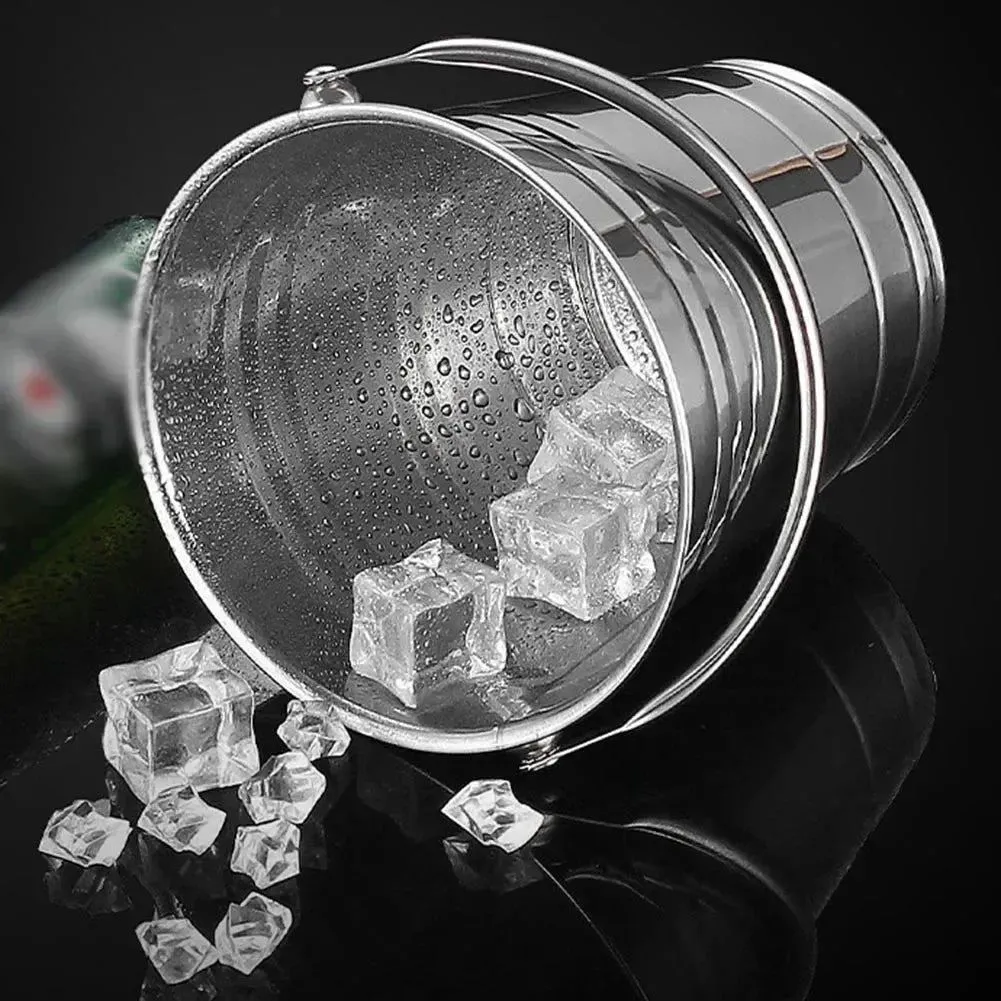 Beer Cooling Bucket Bar Utensils Champagne Beer Bucket Ice Maker Stainless Steel Wine KTV Bar Kitchen Party