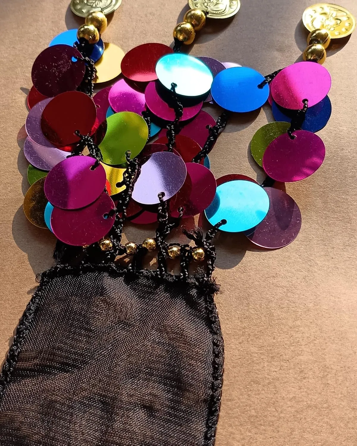 Belly Dance Color Sequin Film Gong Hip Scarf Skirt With Gold Coins For Women Belly Dancer Costume Chiffon