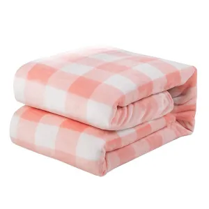 Big Peachy Plaid Blanket