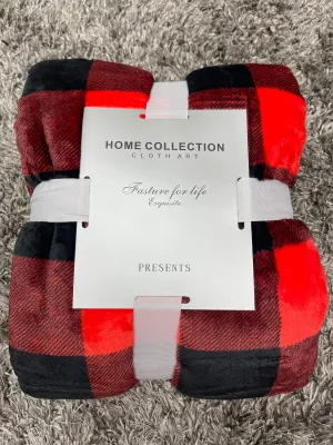 Big Red Plaid Blanket