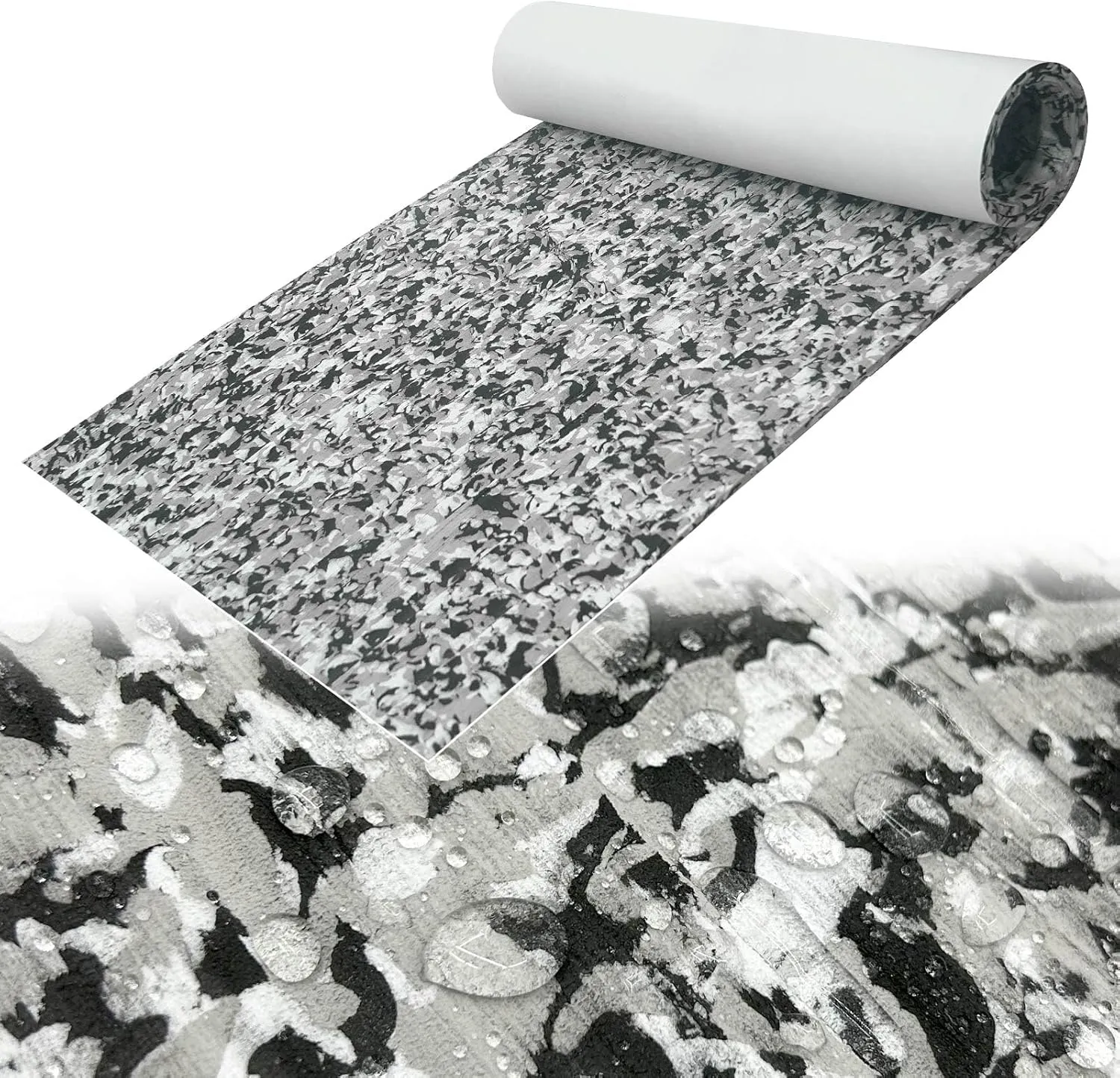 biguphate Boat Floor Decking Sheets 7mm Thick Camouflage Foam Mat Non-Slip Faux Teak Marine Carpet for Kayak RV Yacht Motorboat Skimboard Stairs Pool