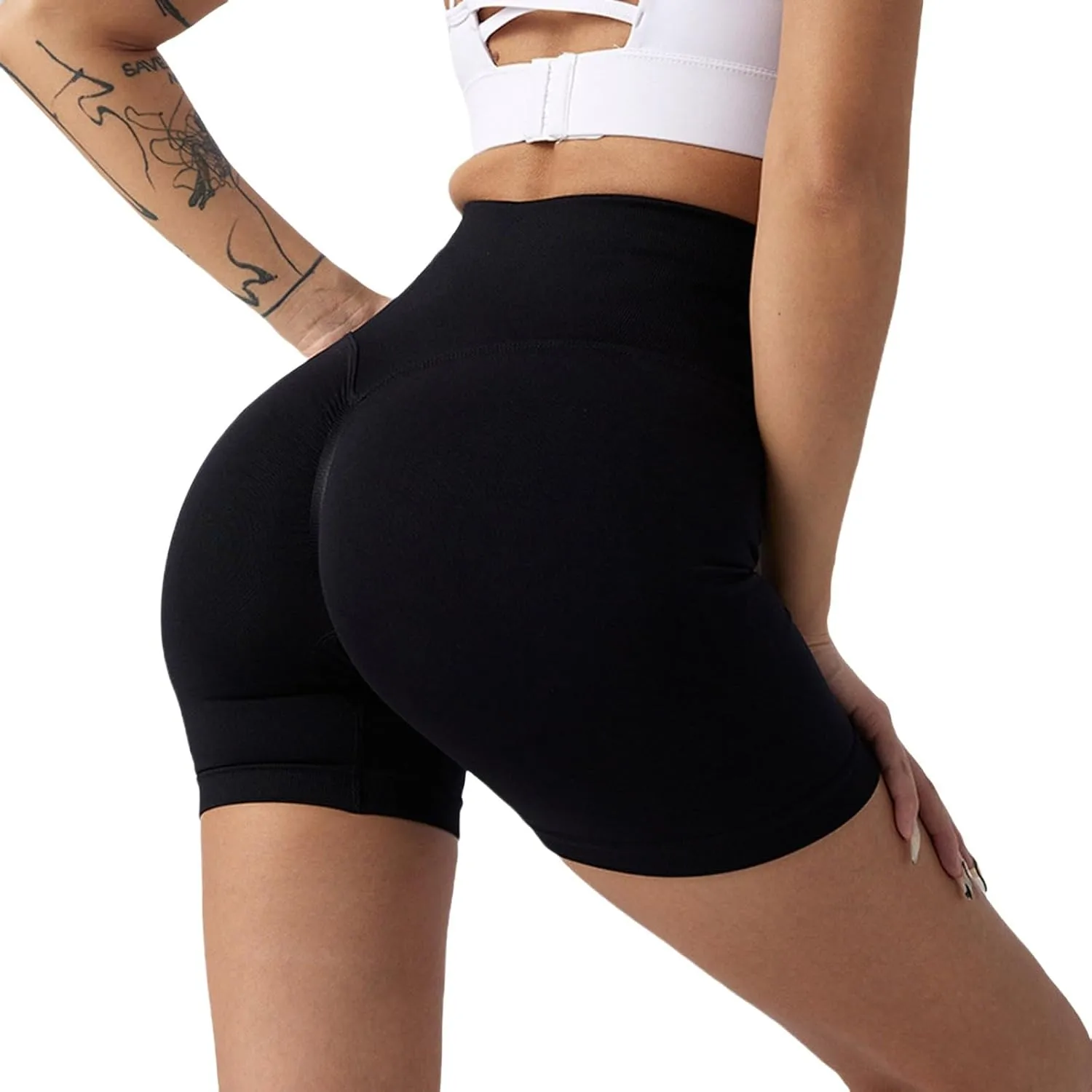 Biker Shorts for Women Women's High Waist Yoga Short Abdomen Training Running Yoga Pants Active Exercise Fitness