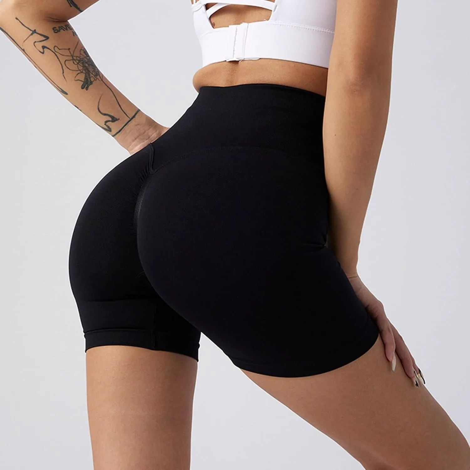 Biker Shorts for Women Women's High Waist Yoga Short Abdomen Training Running Yoga Pants Active Exercise Fitness