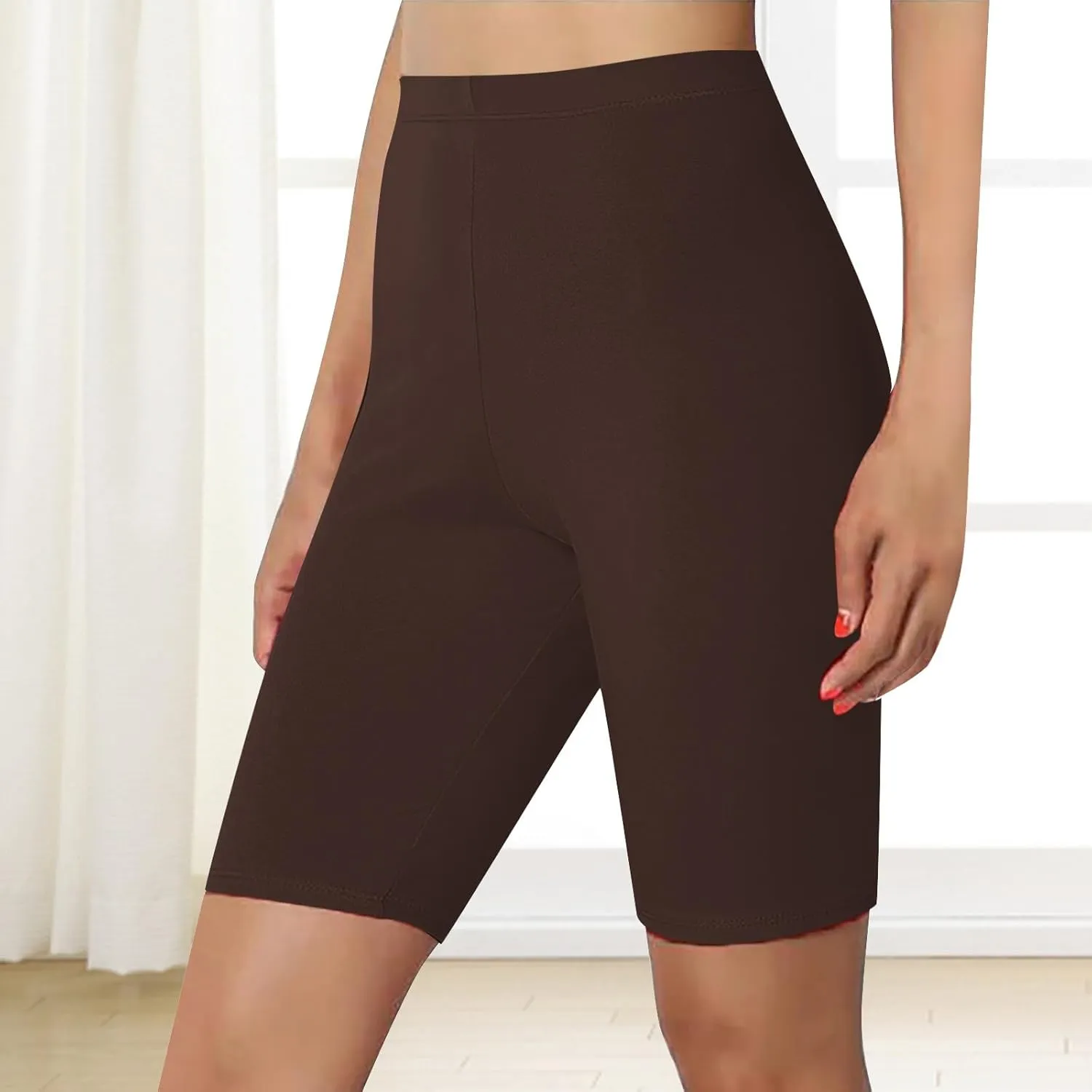 Biker Shorts for Women Women's Knee Length Leggings High Waist Pants Workout Biker Slimming Athletic Gym Yoga Pants