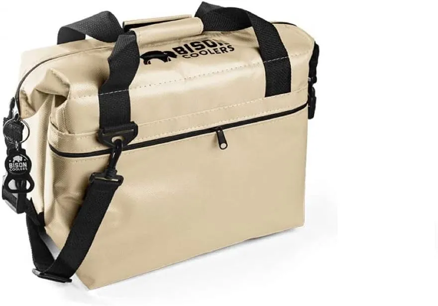Bison Coolers Softpak Series, Made in USA, Soft Cooler Bag Insulated Leak Proof for Beach, Travel, Camping, Picnic, Car, Trips, 24  Hour Ice Retention