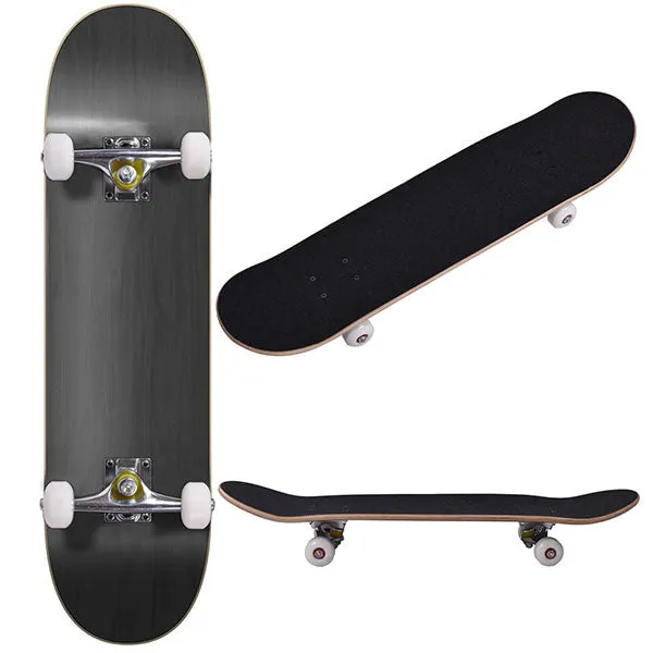 Black 31 inch Professional Skateboard With Grip Tape
