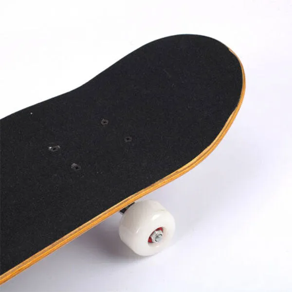 Black 31 inch Professional Skateboard With Grip Tape