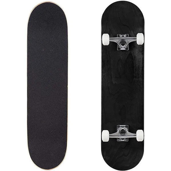 Black 31 inch Professional Skateboard With Grip Tape