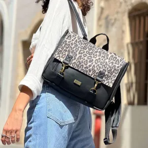 Black Leopard 'Jaffa' Backpack/Side Bag