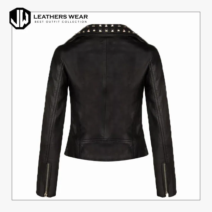 Black Studded Jacket Womens