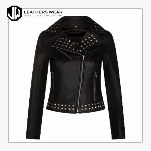 Black Studded Jacket Womens