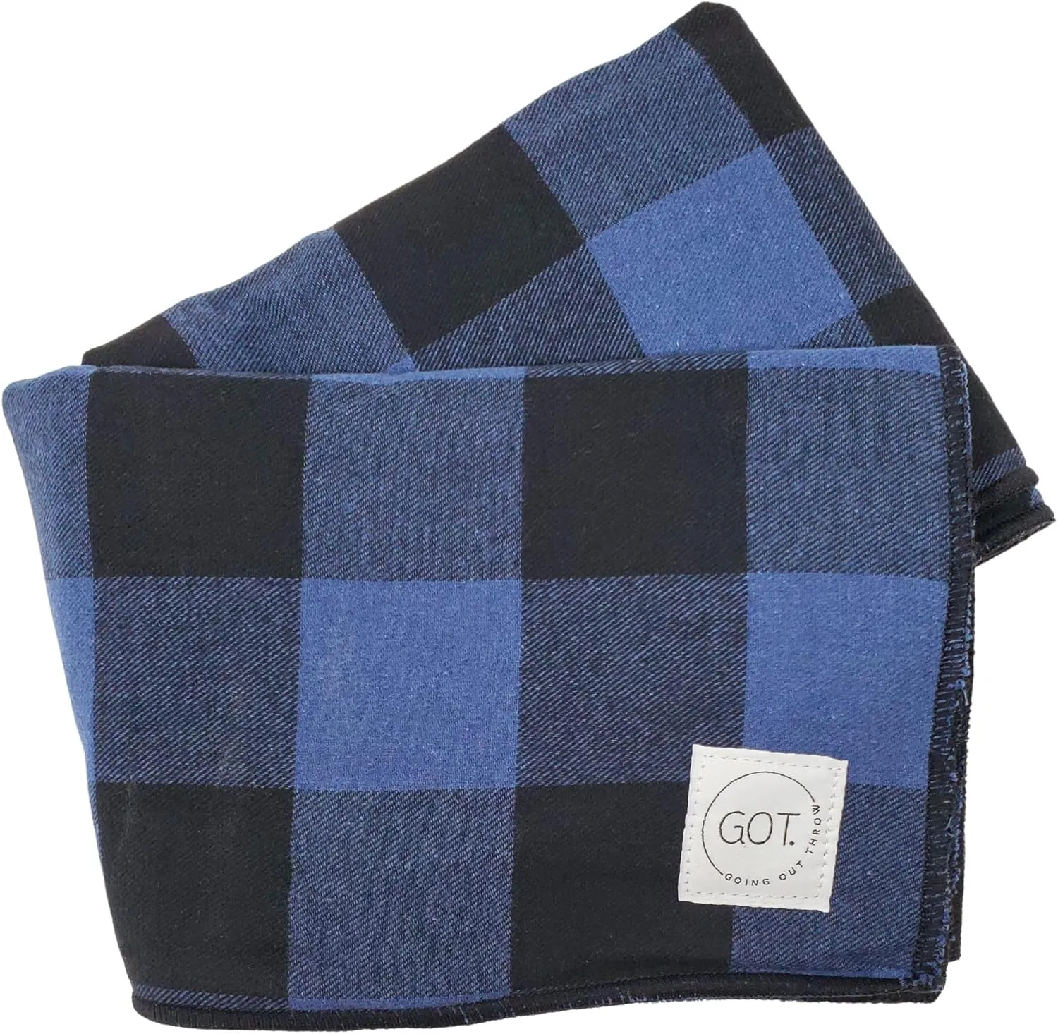 Blanket - Lap and Leg Covering for Date Night, Taxi, Theater, Lightweight Soft and Cozy Cotton Flannel Plaid Design - Fits in Purse, Handbag, or Tote
