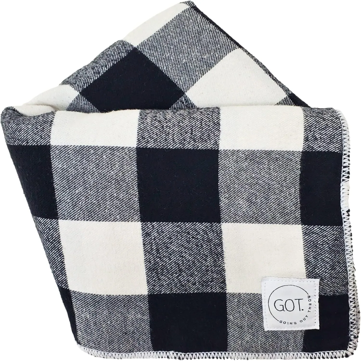 Blanket - Lap and Leg Covering for Date Night, Taxi, Theater, Lightweight Soft and Cozy Cotton Flannel Plaid Design - Fits in Purse, Handbag, or Tote