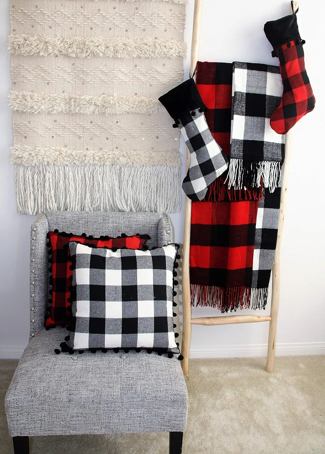 Blankets - Buffalo Plaid Throw Blanket - Decorative Classic Blanket - Comfortable & Ultra-Soft - Lightweight & Indoor Outdoor Blanket, Living Room, Couch, Travelling Good for All Seasons, Gift for Him