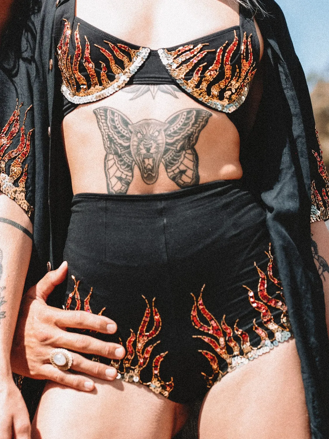 BLAZE SEQUIN SPARKLE HOT PANT SHORTS