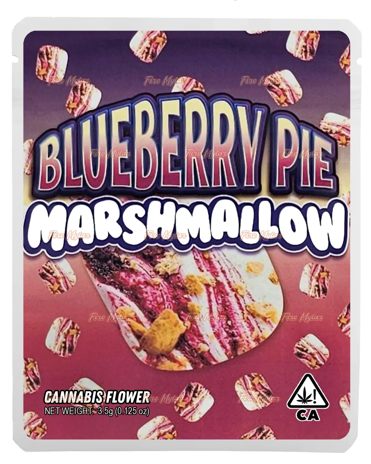 Blueberry Pie Marshmallow (RETRO) 3.5g Mylar Bags Sprinklez Torch World (made-to-order)