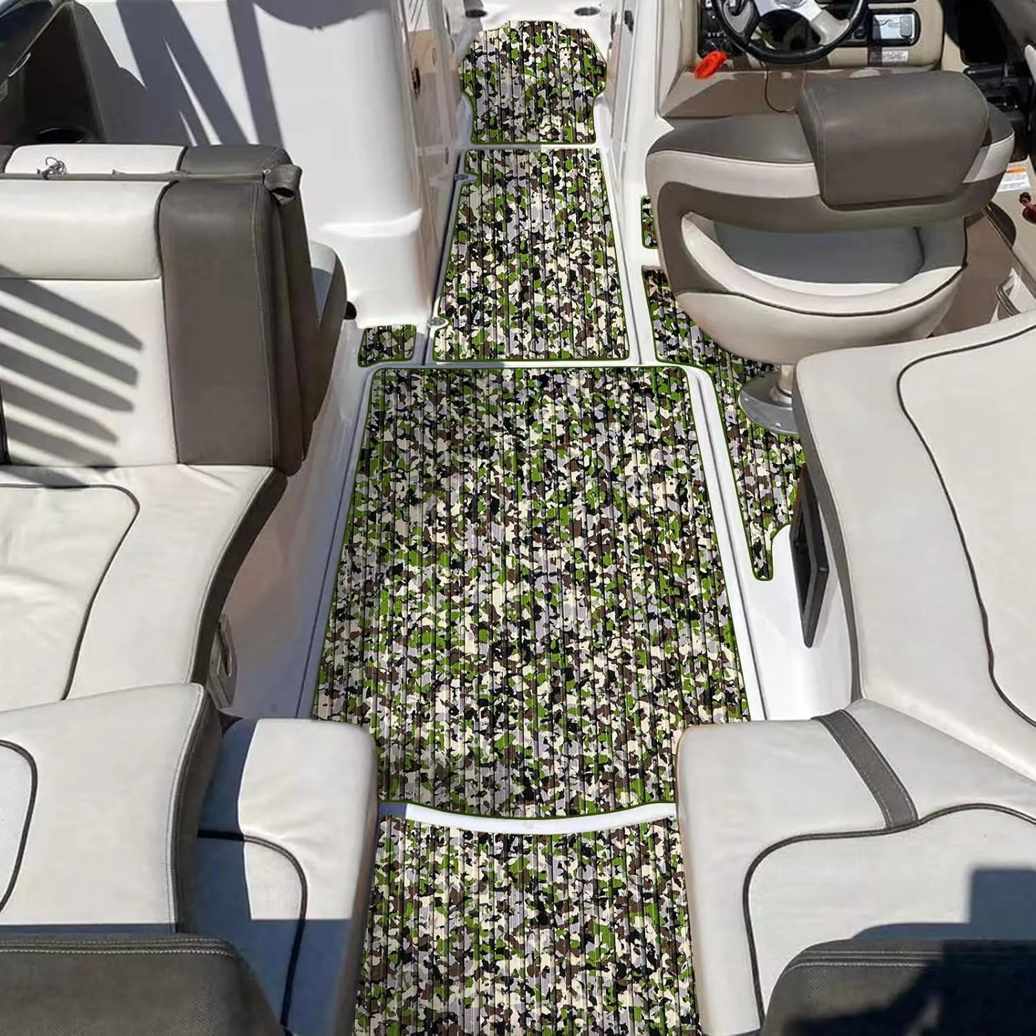 Boat Flooring EVA Foam Boat Decking Camo 94"x45"/35"/23" Non-Slip Boat Mat Self-Adhesive Foam Boat Deck Flooring Carpet Mat Rolls for Kayak Deck Boat Yacht Flooring Motorboat