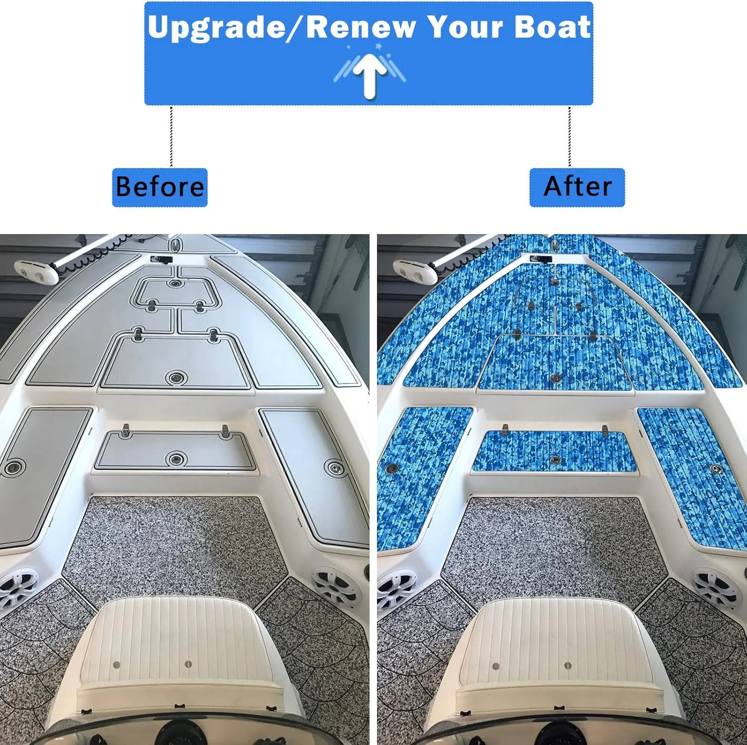 Boat Flooring EVA Foam Boat Decking Camo 94"x45"/35"/23" Non-Slip Boat Mat Self-Adhesive Foam Boat Deck Flooring Carpet Mat Rolls for Kayak Deck Boat Yacht Flooring Motorboat