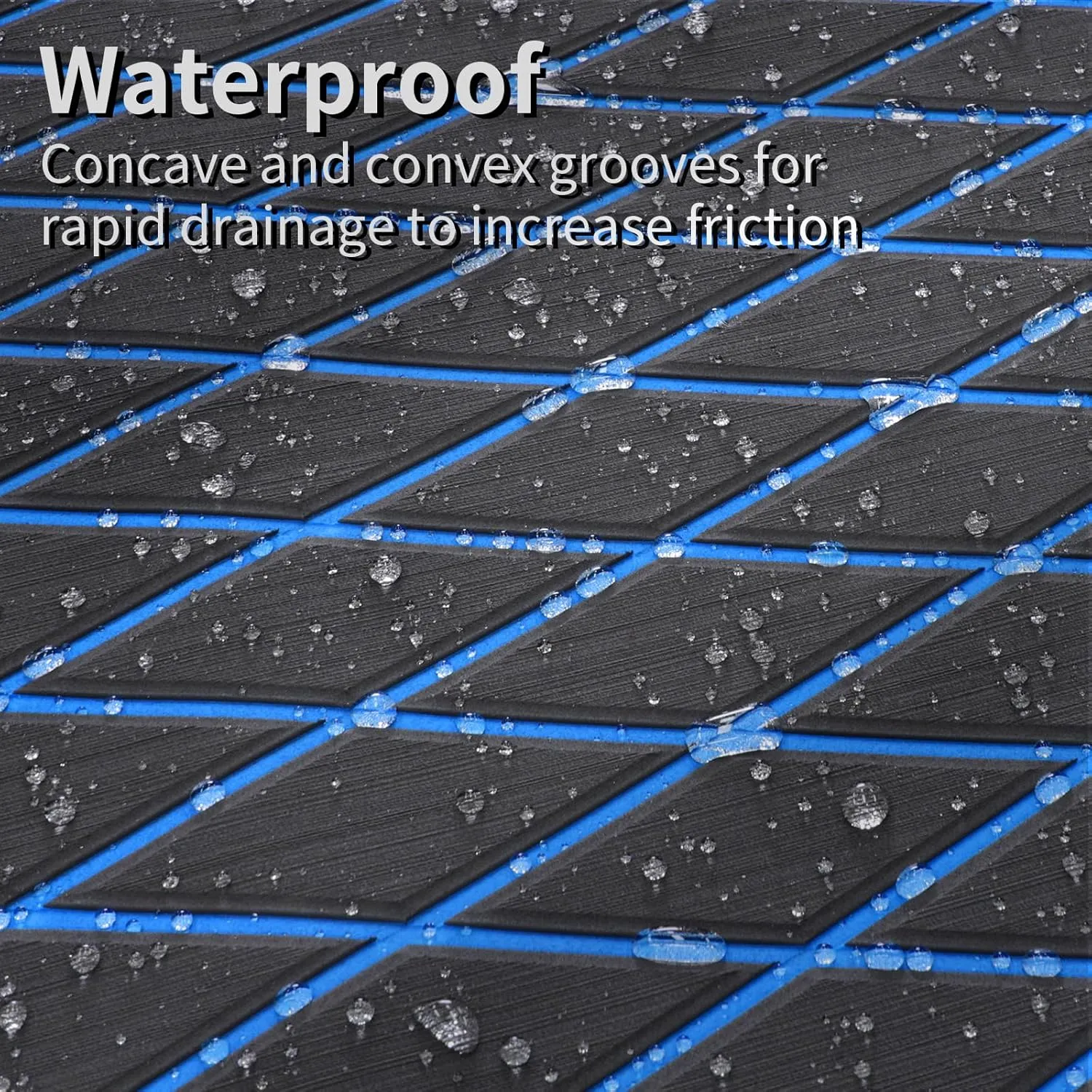 Boat Flooring EVA Foam Boat Decking Sea Deck Boat Flooring Self-Adhesive Faux Teak Marine Boat Decking Non-Slip Mat for Boat Deck Yacht Motorboat Fishing Boat Surfboard Kayak 94x44/28/16