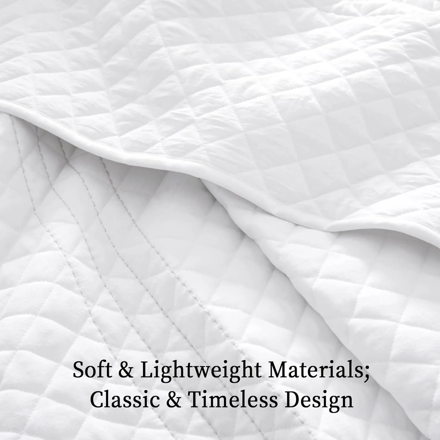 Bonlino Barley Bedding Quilt Set Bedspread - Lightweight Quilt Set Summer Farmhouse Modern Boho Style Striped Bedspread Coverlet with 2 Pillow Shams for Home Bedroom All Season (White, Oversized King)