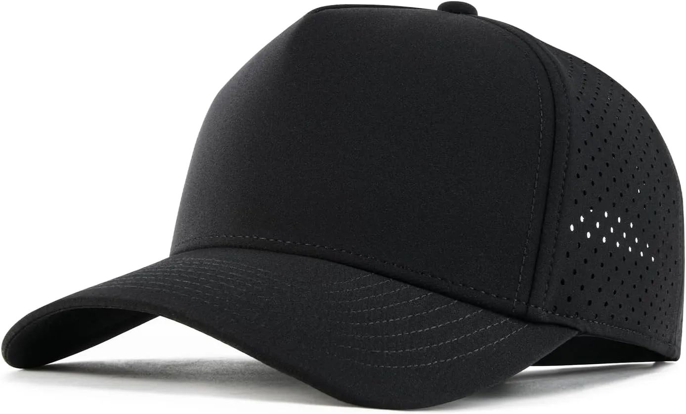 BOTVELA Men Adjustable Snapback Baseball Cap Vented Performance Laser Cut Mesh Hat