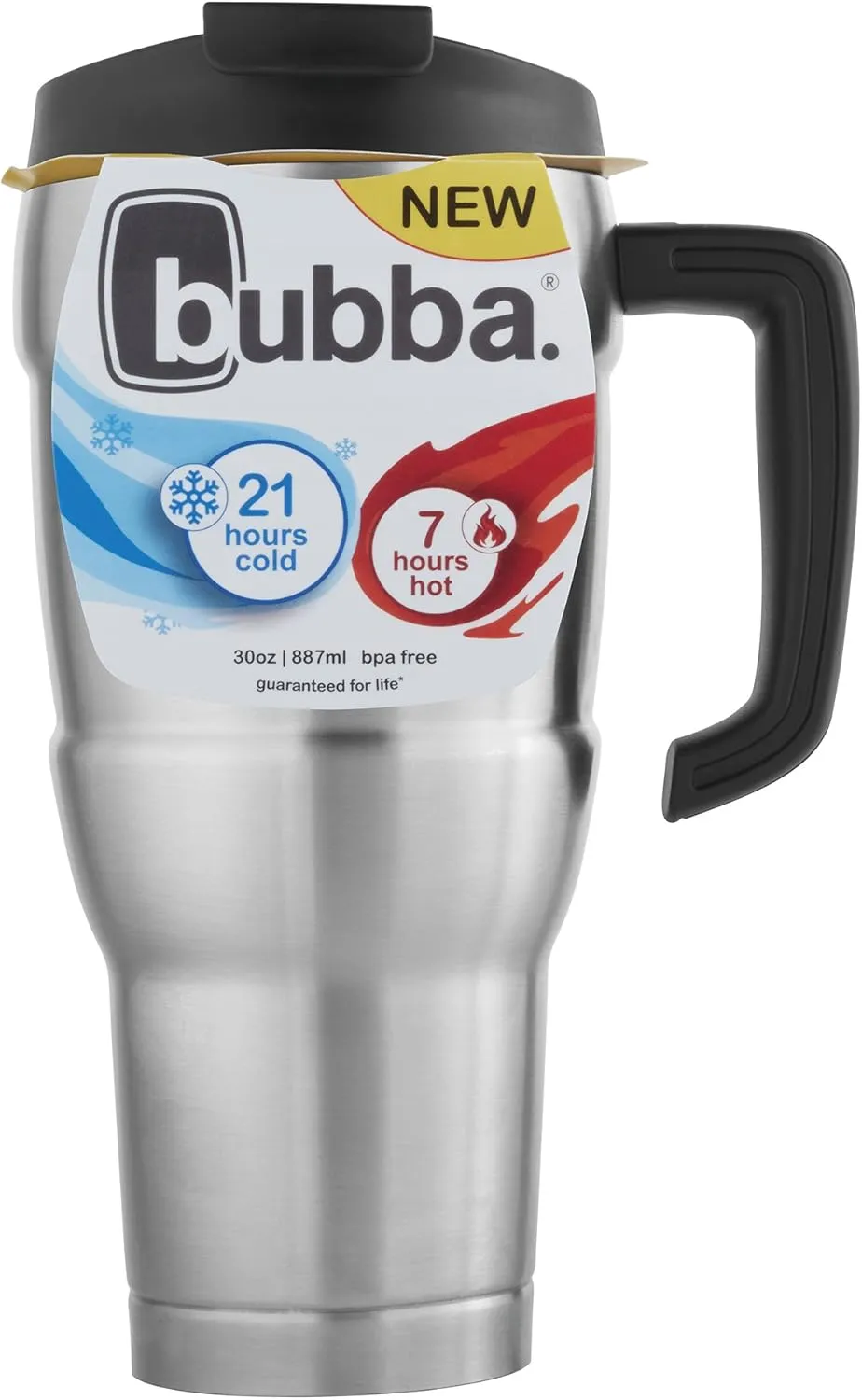 Bubba Hero XL, Vacuum-Insulated Stainless Steel Travel Mug, 30oz., Stainless Steel