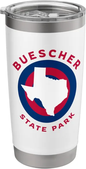 Buescher State Park Texas TX Bullseye Trip Souvenir Stainless Steel Insulated Tumbler