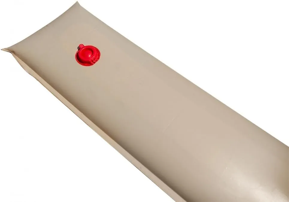 Buffalo Blizzard Tan 10-Foot Long Single Chamber Water Bags | 18 Pack | 18-Gauge Heavy-Duty Vinyl Material | Secures Winter Cover to Rectangular Swimming Pools