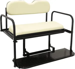 Buggies Unlimited EZGO RXV Golf Cart Rear Flip Seat Kit with Steel Frame | Compatible with 2008 & Up EZGO RXV/Freedom RXV Models