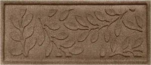 Bungalow Flooring Waterhog Indoor/Outdoor Boot Tray, 15 by 36 inches, Made in USA, Skid Resistant, Easy to Clean, Catches Water and Debris, Brittney Leaf Pattern, Camel