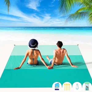 BYDOLL Beach Blanket 78''X81'' 4-7 Adults Oversized Lightweight Waterproof Sandproof Blanket for Beach Large Picnic Mat Travel Camping