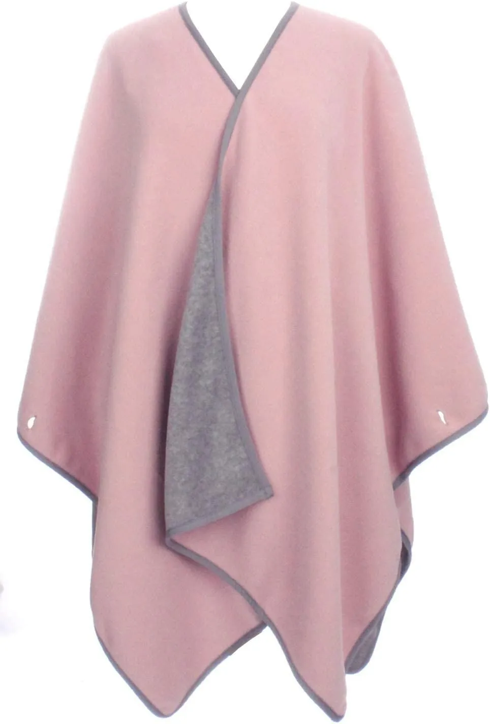 BYOS Women’s Winter Stylish Oversized Solid Plaid Fleece Poncho Blanket Wrap Cape