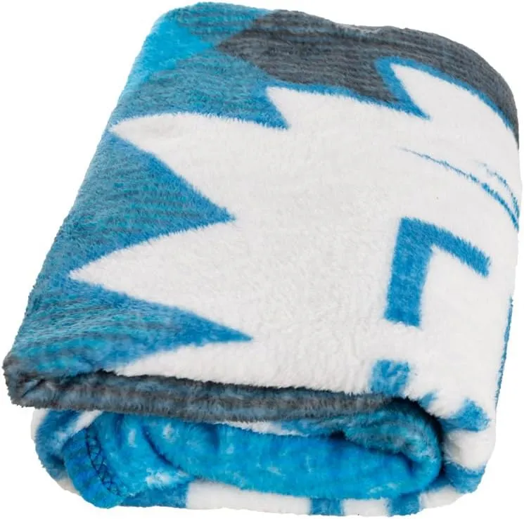Calhoun NHL Surf & Skate Team Logo Plush Flannel Plaid Throw Blanket (50" by 60") (Toronto Maple Leafs)