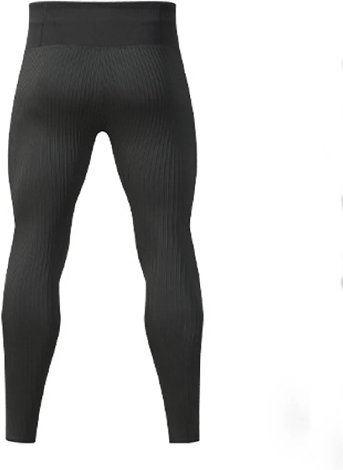 Cambkatl Men's Compression Leggings， Double-Layer High Waisted Sports Yoga Pants Fashion Cycling Running Tights