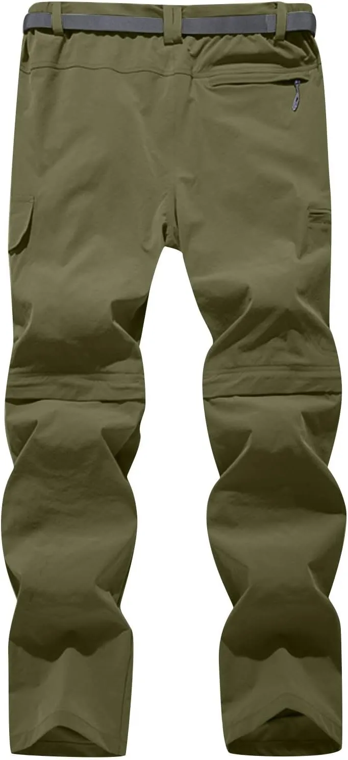 Cambkatl Mens Hiking Pants Outdoor Convertible Waterproof Quick Dry Zip Off Lightweight Fishing Safari Camping Travel Pants