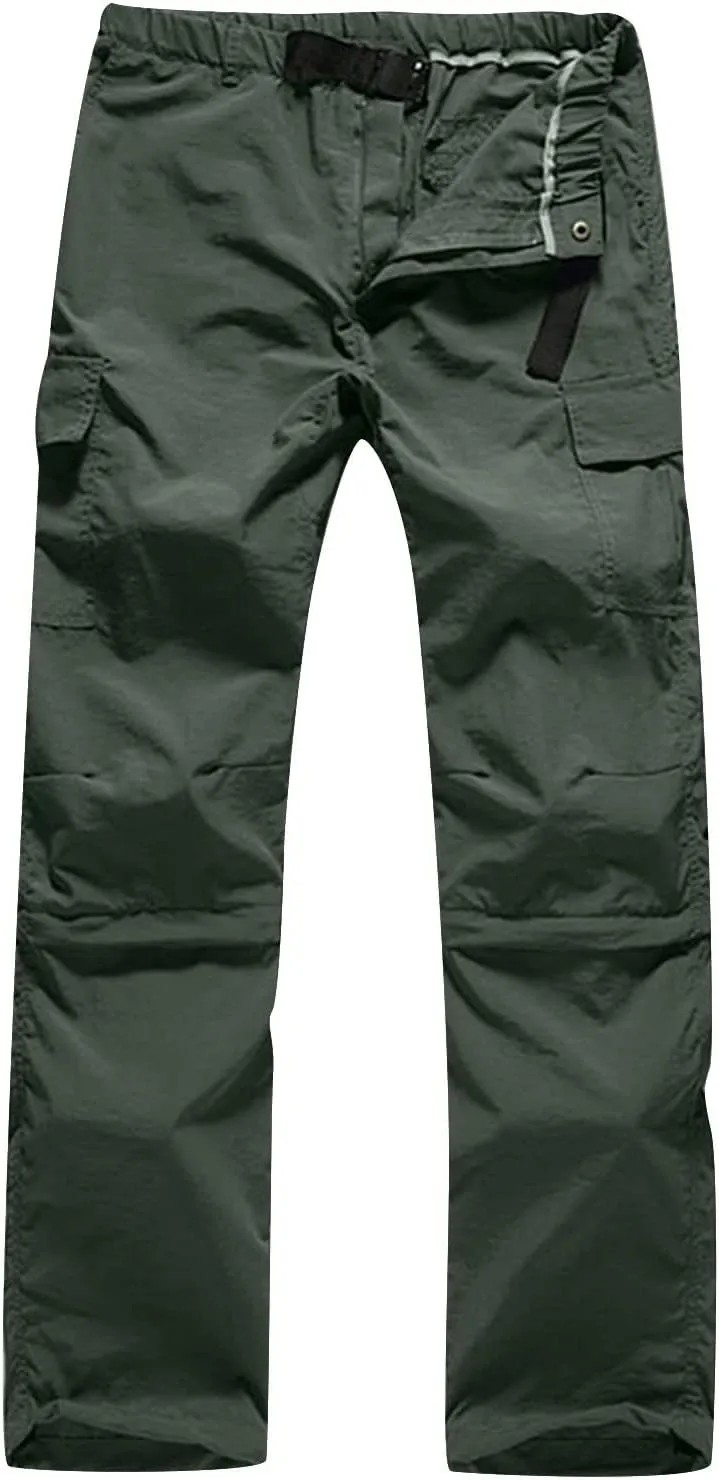 Cambkatl Mens Hiking Pants Outdoor Convertible Waterproof Quick Dry Zip Off Lightweight Fishing Safari Camping Travel Pants