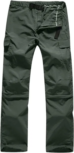 Cambkatl Mens Hiking Pants Outdoor Convertible Waterproof Quick Dry Zip Off Lightweight Fishing Safari Camping Travel Pants