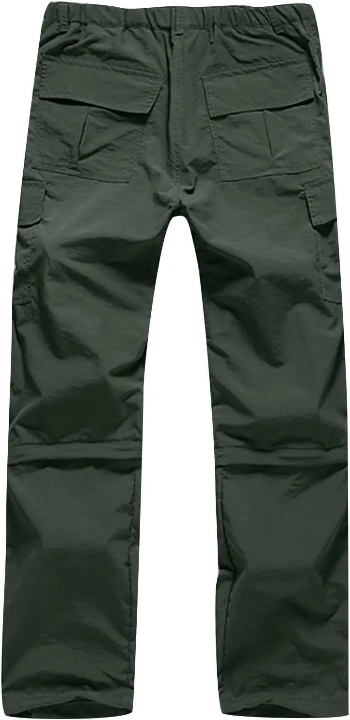 Cambkatl Mens Hiking Pants Outdoor Convertible Waterproof Quick Dry Zip Off Lightweight Fishing Safari Camping Travel Pants