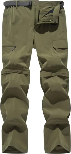 Cambkatl Mens Hiking Pants Outdoor Convertible Waterproof Quick Dry Zip Off Lightweight Fishing Safari Camping Travel Pants