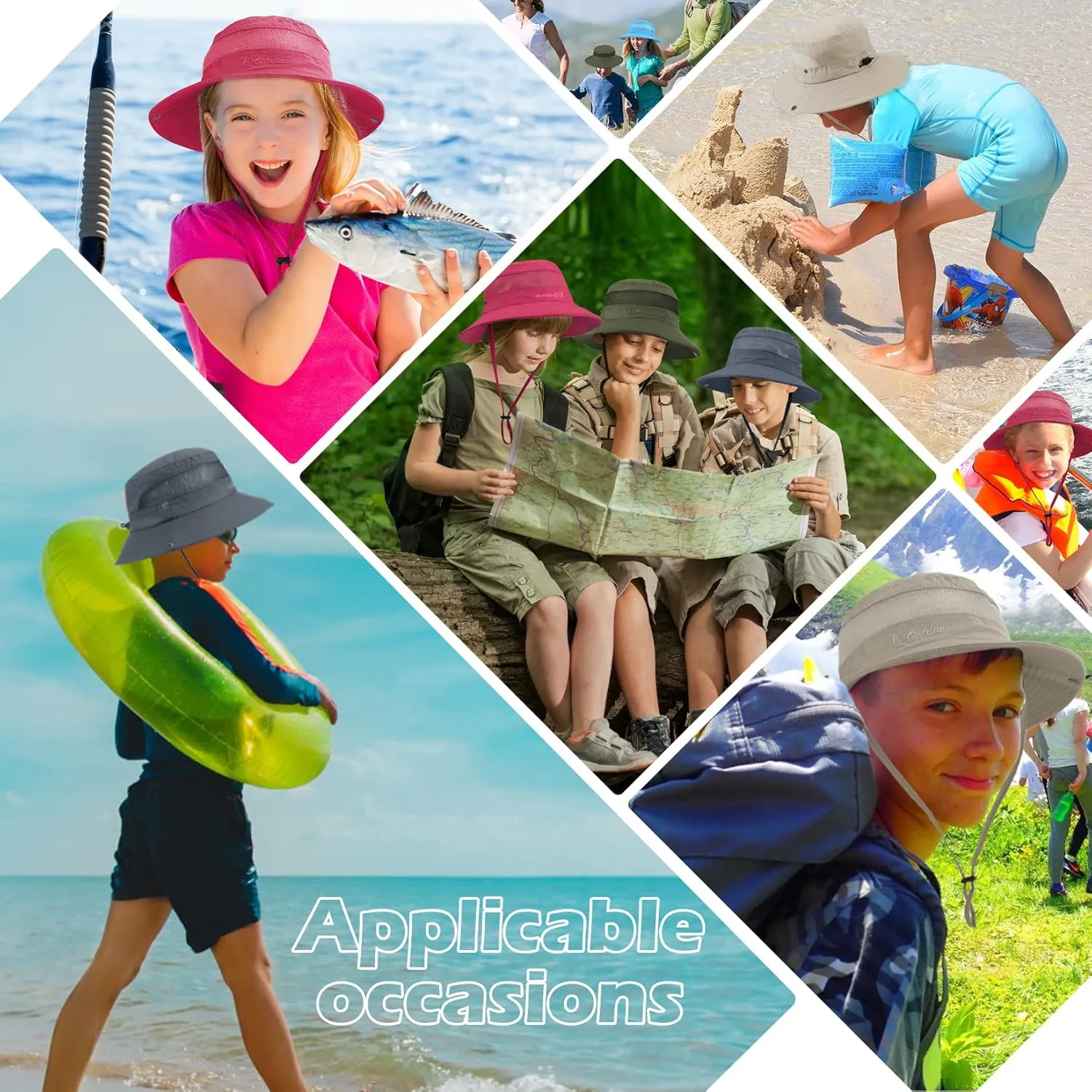Century Star Outdoor Kids Sun Hat - Beach & Fishing Safari Hat with UPF 50  Protection