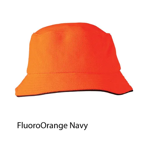 CH71 Pique Mesh With Sandwich Bucket Hat- 10 x pack