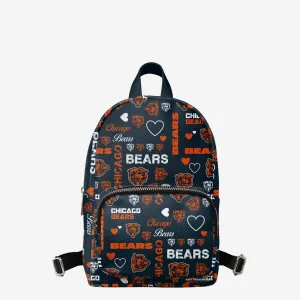 Chicago Bears Logo Love Mini Backpack