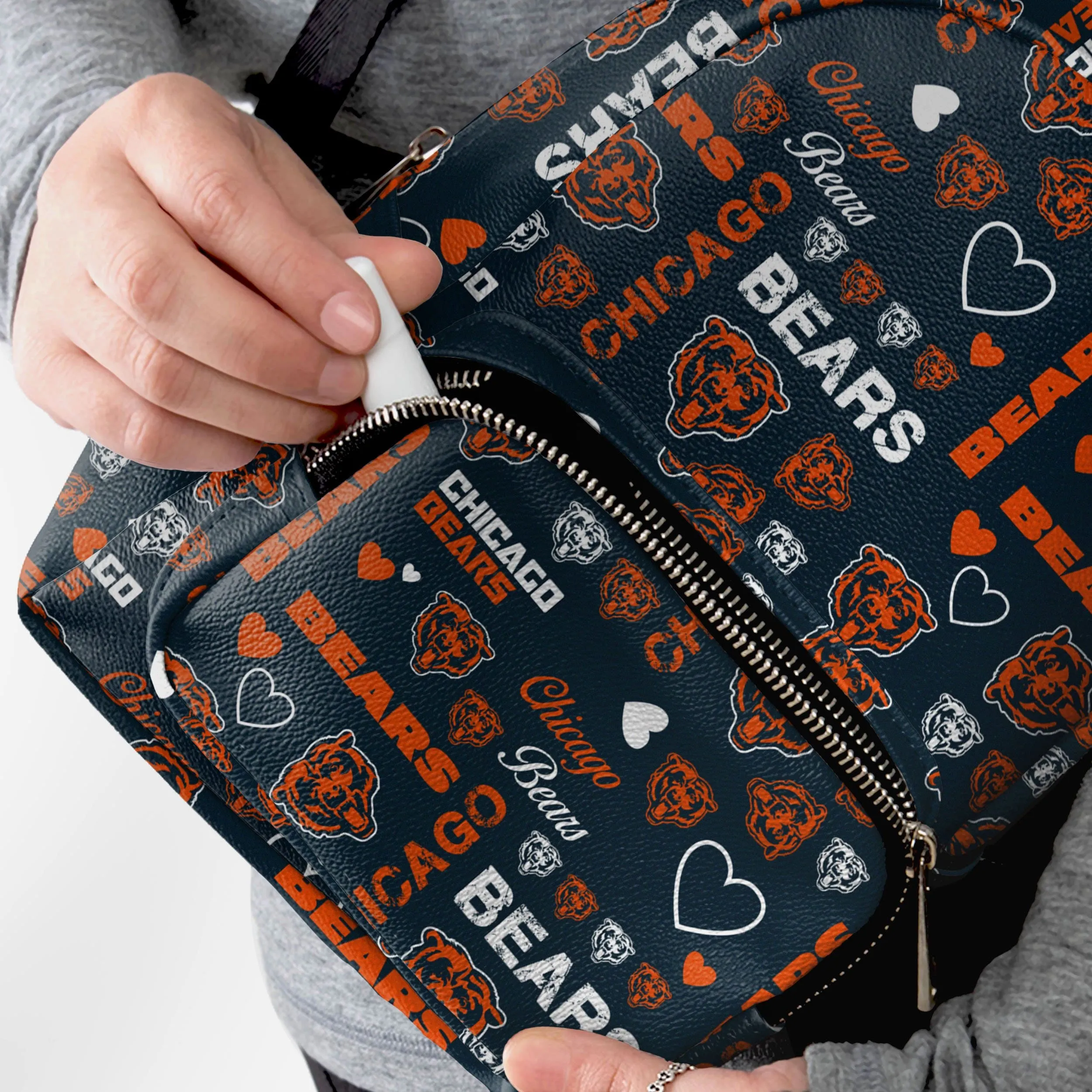 Chicago Bears Logo Love Mini Backpack