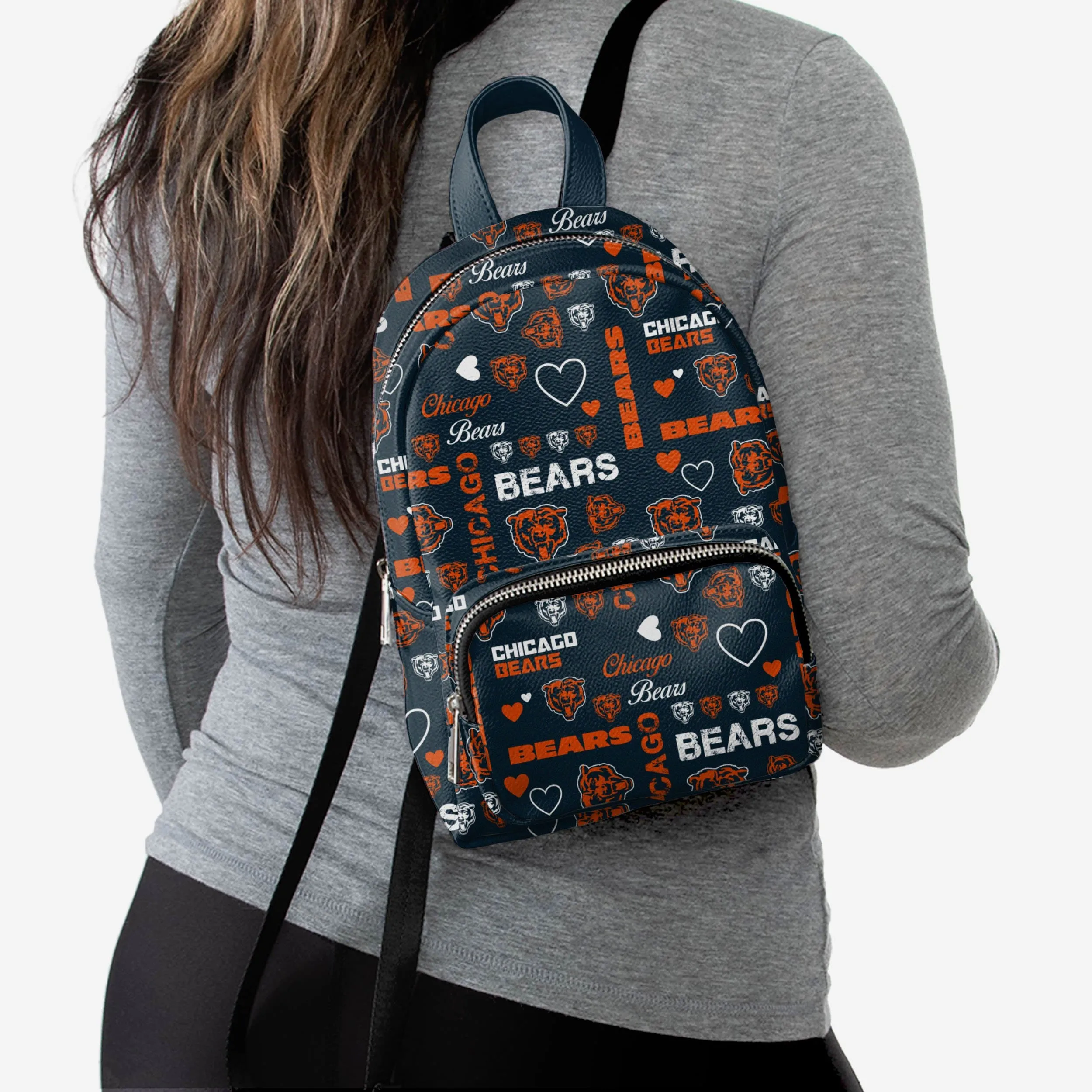 Chicago Bears Logo Love Mini Backpack
