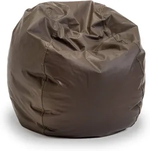 Child Bean Bag Chairs by Better American Products - Kid Sized Baseball Style Vinyl Bean Bag Chairs Perfect for Game Rooms and More (Brown)
